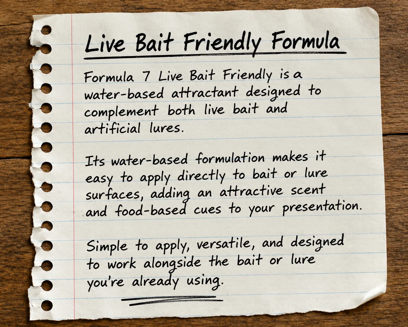 Live Bait Friendly Formula
